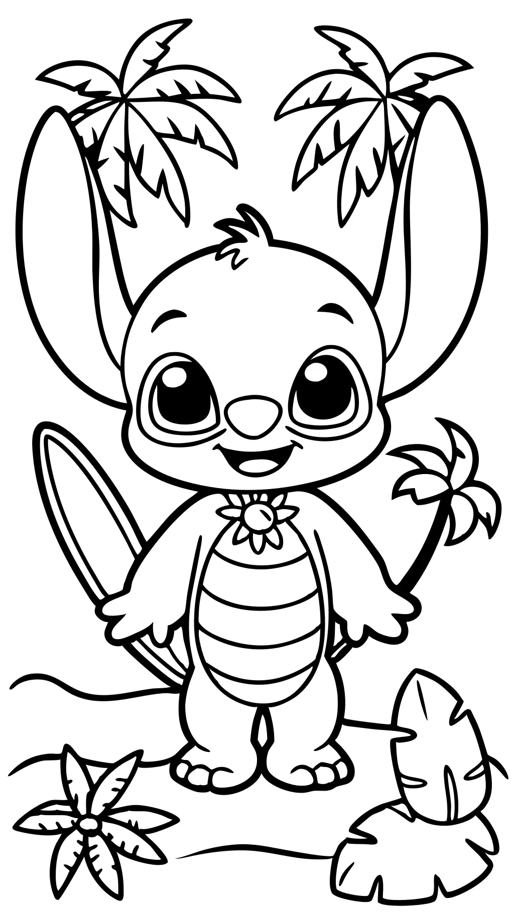 baby stitch coloring pages